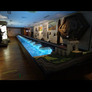 Modell der über einen Kilometer langen Trajansbrücke, die auf 20 Brückenpfeilern ruhte